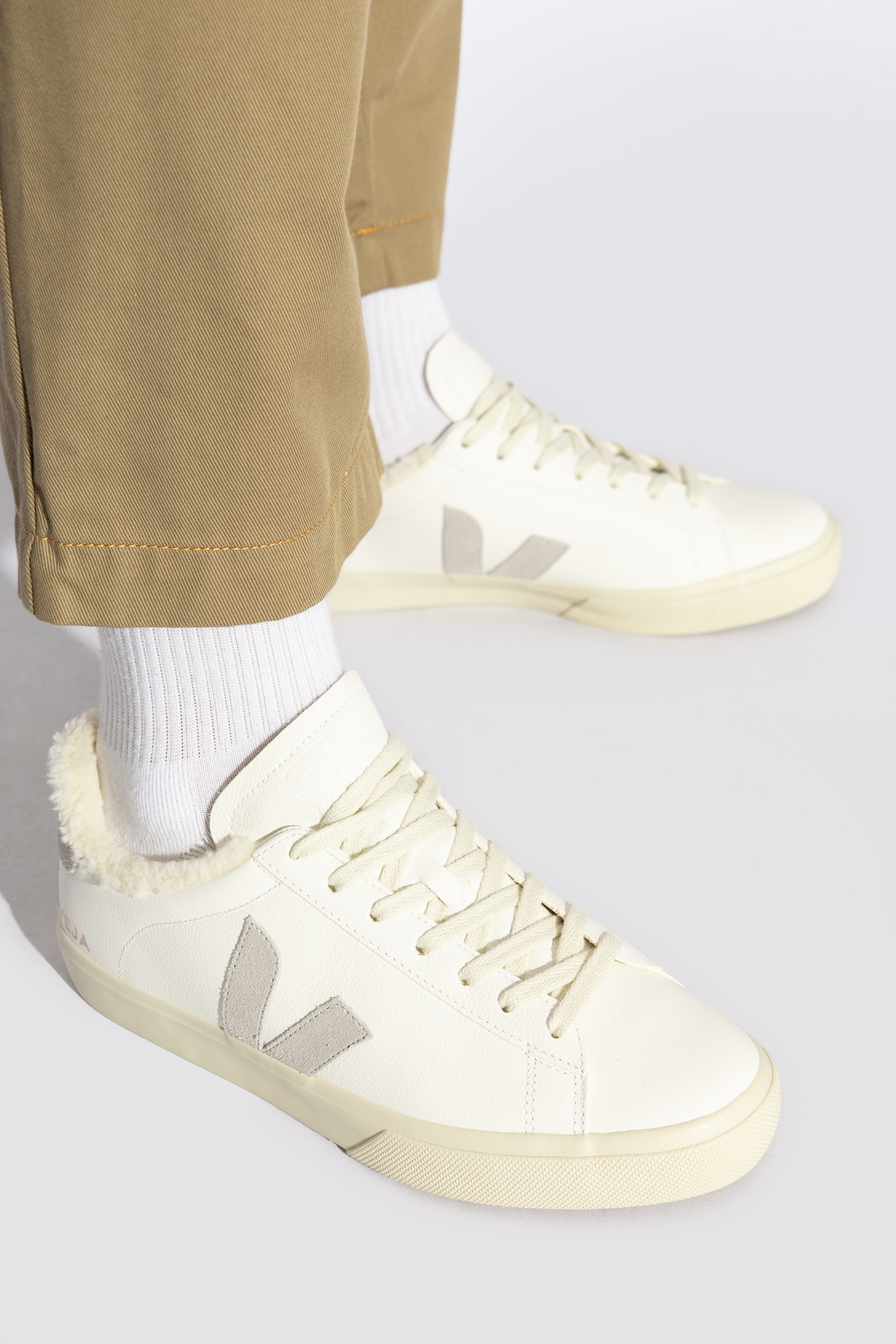【関税込み】Campo Winter Sneakers - Veja - Leather - White CAMPO LEATHER WHITE CALIFORNIA | VEJA